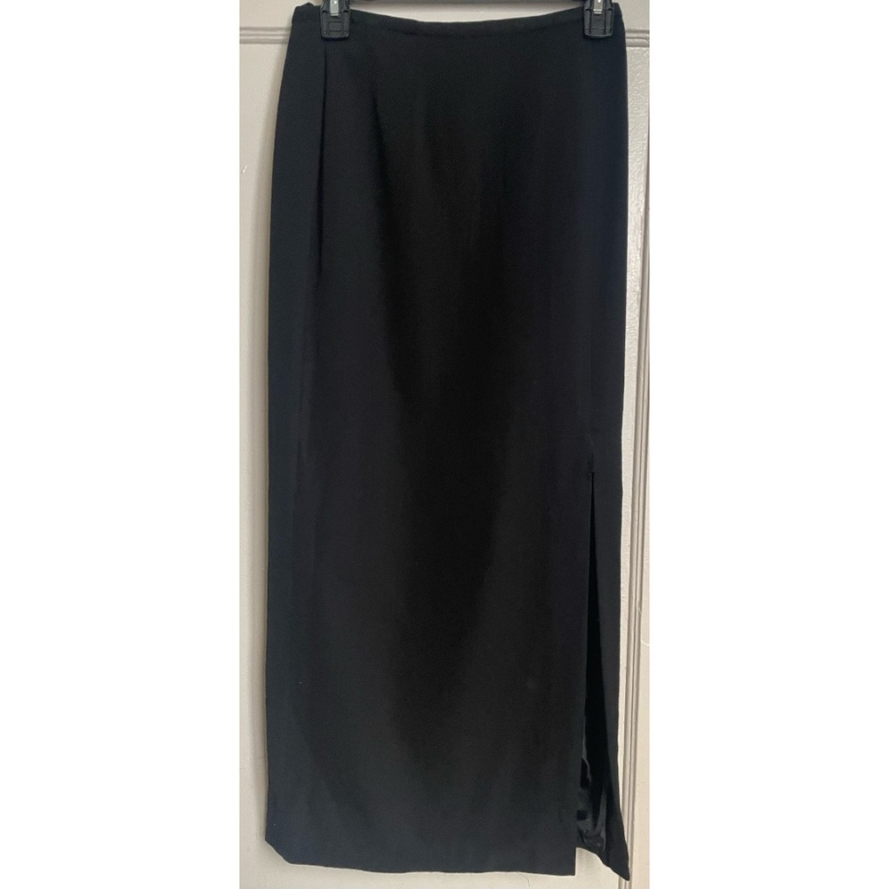 Talbots Black Midi wool skirt